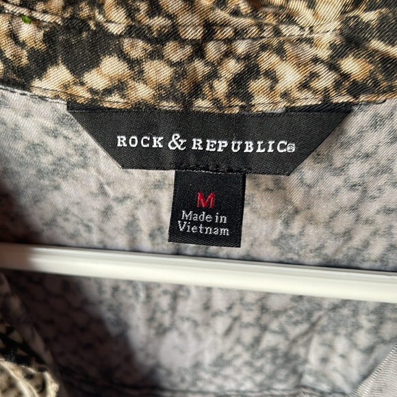 Rock & Republic Python Button up - Picture 2 of 4